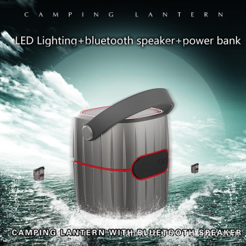 Combo Camping Lantern with 8800mah Power Bank & Bluetooth Speaker for Hiking & Illumination & Phone Charging & Entertainment